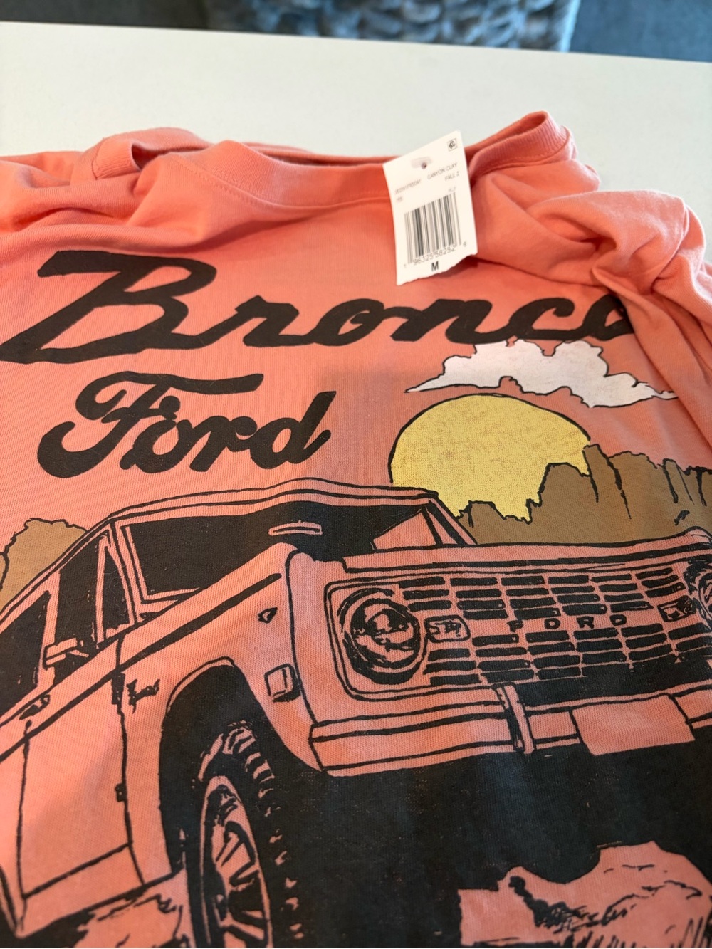 Ford Bronco slightly cropped long sleeve top graphic tee, NWT - Picture 3 of 4